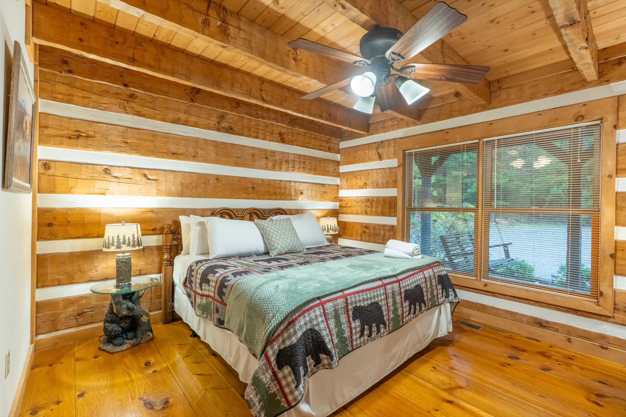 Third bedroom with king bed and smart TV