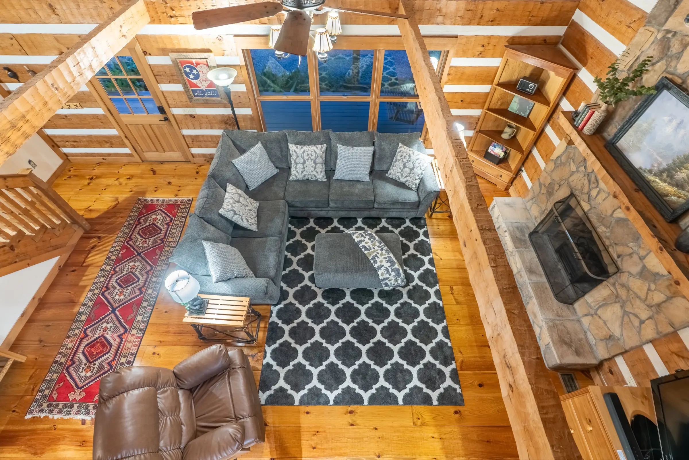 Great room viewed from the loft