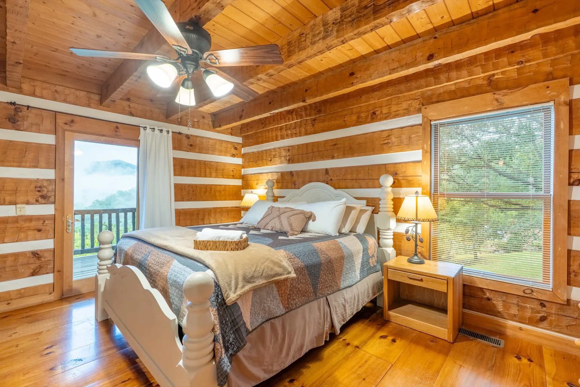 Main floor master suite with king bed