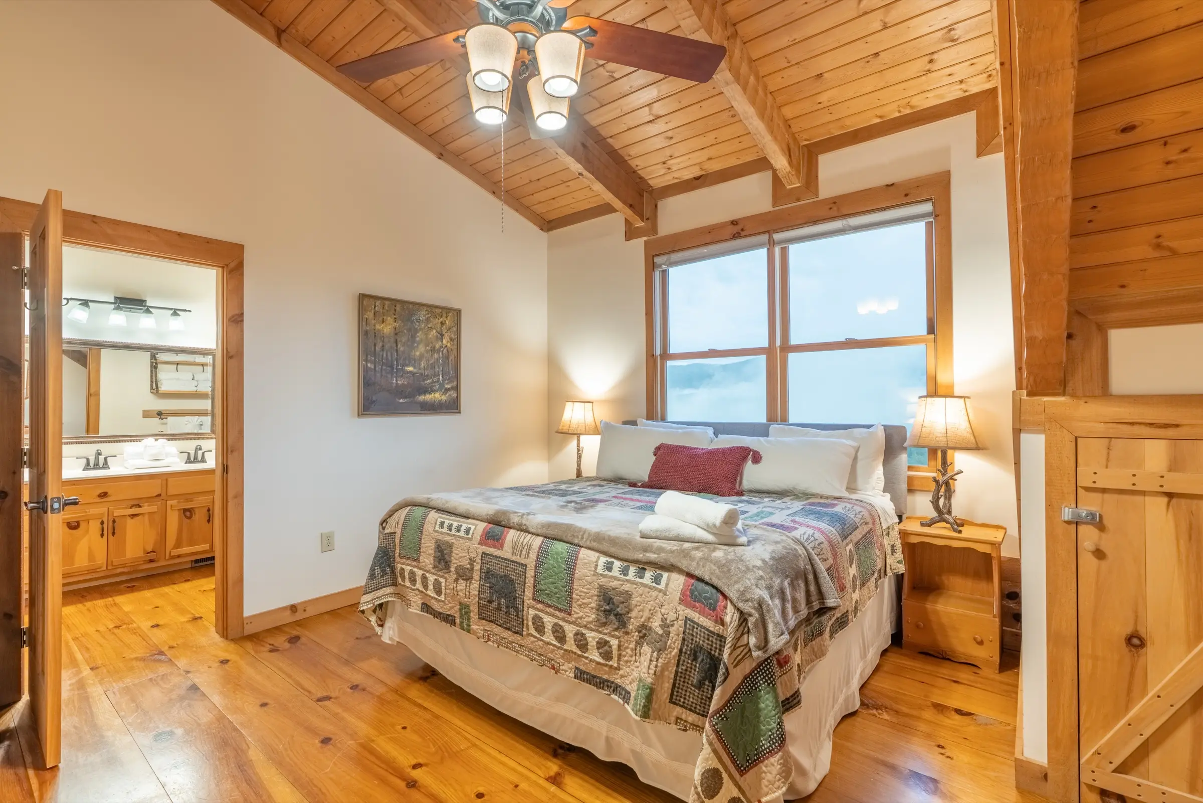 Upstairs master suite with king bed